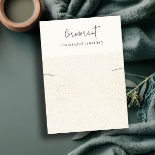 Carte De Visite Écran Chic Speckled Gold White Texture