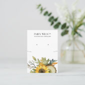 CARTE DE VISITE ÉCRAN CHIC SUNFLOWER FALL WOOD NECKLACE EARRING (Debout devant)