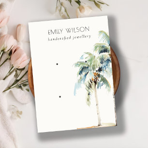 Carte De Visite Écran Chic Tropical Coastal Palm Tree 2