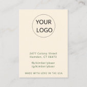 Carte De Visite Écran classique vert Joyeux Noël (Dos)