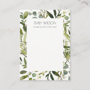 Carte De Visite ÉCRAN cool VERT FOLIAGE WREATH FRAME ENCADREMENT
