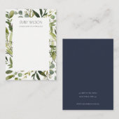 Carte De Visite ÉCRAN cool VERT FOLIAGE WREATH FRAME ENCADREMENT (Devant / Derrière)