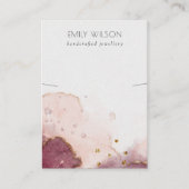 Carte De Visite Écran couleur Aquarelle rose Abstrait (Devant)