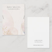 Carte De Visite Écran couleur or Abstrait Blush (Devant / Derrière)