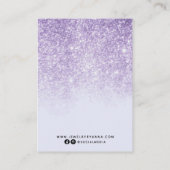 Carte De Visite Écran d'acquisition de Parties scintillant violett (Dos)