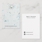 CARTE DE VISITE ÉCRAN D'APPAREIL D'APPAREIL PETAL FAIT À LA MAIN L (Devant / Derrière)