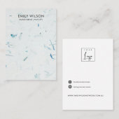 CARTE DE VISITE ÉCRAN D'APPAREIL D'APPAREIL PETAL FAIT À LA MAIN L (Devant / Derrière)