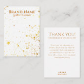 Carte De Visite Écran d'apprentissage moderne Gold Star Line (Devant / Derrière)