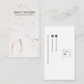 CARTE DE VISITE ÉCRAN D'APPROVISIONNEMENT EN PAPIER BLANC EN PÉTAL (Devant / Derrière)