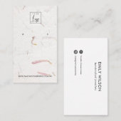 CARTE DE VISITE ÉCRAN D'APPROVISIONNEMENT EN PAPIER BLANC EN PÉTAL (Devant / Derrière)