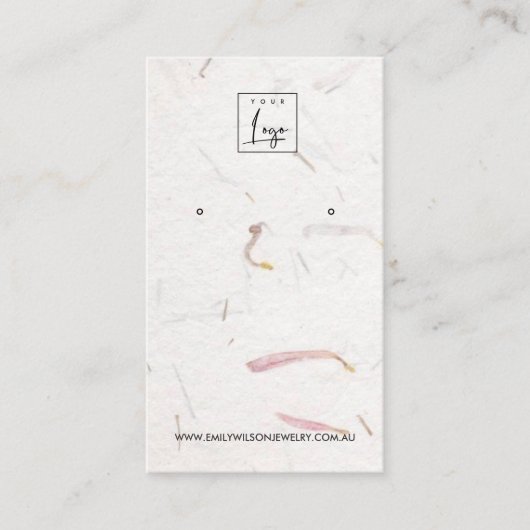 CARTE DE VISITE ÉCRAN D'APPROVISIONNEMENT EN PAPIER BLANC EN PÉTAL (Devant)