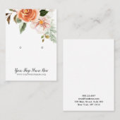 Carte De Visite Écran d'aquarelle impressionnant en blanc à fleurs (Devant / Derrière)