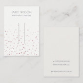 Carte De Visite Écran d'aquarelle transparent Confetti (Devant / Derrière)