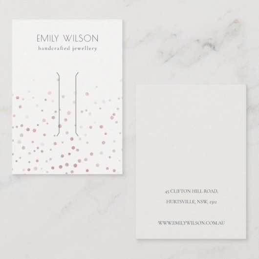 Carte De Visite Écran d'aquarelle transparent Confetti (Devant / Derrière)