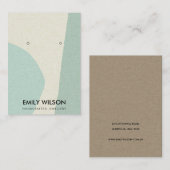 CARTE DE VISITE ÉCRAN D'ART BLEUE AQUA ABSTRAIT MODERNE (Devant / Derrière)