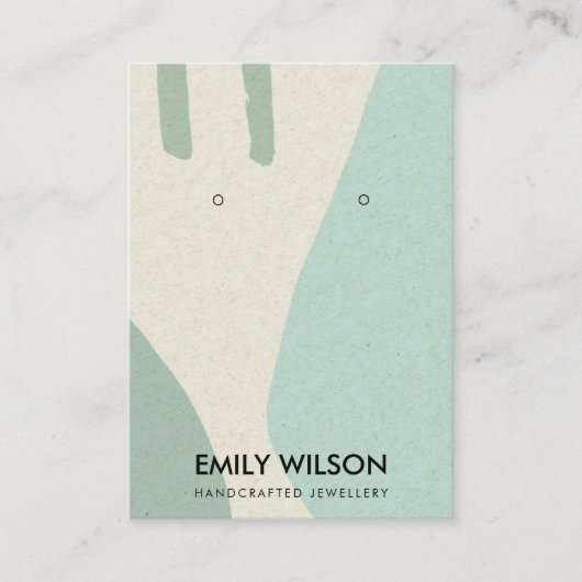 CARTE DE VISITE ÉCRAN D'ART BLEUE AQUA ABSTRAIT MODERNE (Devant)