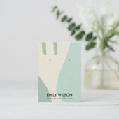 CARTE DE VISITE ÉCRAN D'ART BLEUE AQUA ABSTRAIT MODERNE (Debout devant)