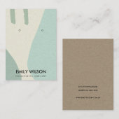 CARTE DE VISITE ÉCRAN D'ART BLEUE AQUA ABSTRAIT MODERNE (Devant / Derrière)