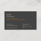 Carte De Visite Écran d'artichaut Imprimer Logo de restauration No (Dos)