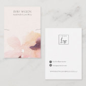 Carte De Visite Écran de bande de collier Abstrait rose vif (Devant / Derrière)