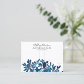 Carte De Visite Écran de barrette à cheveux bleu d'aquarelle flora (Debout devant)