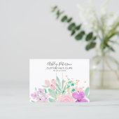 Carte De Visite Écran de barrette à cheveux couleur rose floral (Debout devant)