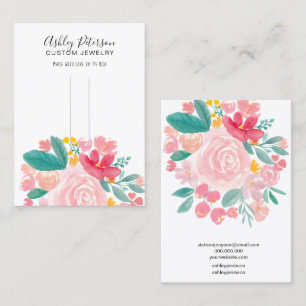 Carte De Visite Écran de barrette à cheveux rose