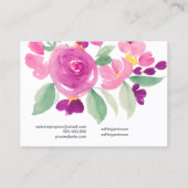 Carte De Visite Écran de barrette à poils d'aquarelle de couleur f (Dos)