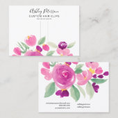 Carte De Visite Écran de barrette à poils d'aquarelle de couleur f (Devant / Derrière)