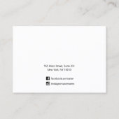 Carte De Visite Écran de bijouterie 3 trous Abstrait d'aquarelle (Dos)