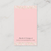 Carte De Visite Écran de bijouterie pour peinture or rose rose pâl (Dos)