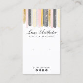 Carte De Visite Écran de bijouterie pour peinture or rose rose pâl (Devant)