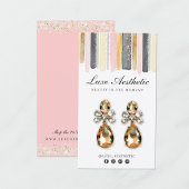 Carte De Visite Écran de bijouterie pour peinture or rose rose pâl