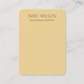 Carte De Visite Écran de bijouterie simple ocre jaune vierge (Devant)