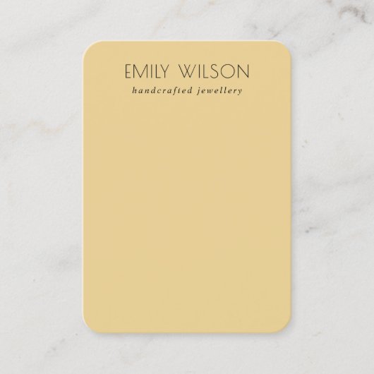 Carte De Visite Écran de bijouterie simple ocre jaune vierge (Devant)
