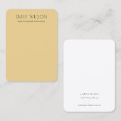 Carte De Visite Écran de bijouterie simple ocre jaune vierge (Devant / Derrière)