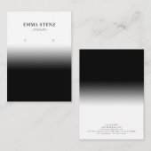 Carte De Visite Écran de bijoux à oreille noire et blanche (Devant / Derrière)