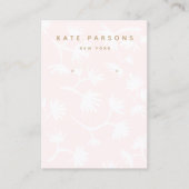 Carte De Visite Écran de bijoux à oreille rose pâle (Devant)