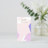 Carte De Visite Écran de bijoux à oreilles en lavande rose (Debout devant)