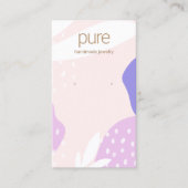 Carte De Visite Écran de bijoux à oreilles en lavande rose (Devant)