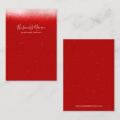 Carte De Visite Écran de bijoux à oreilles en rouge glam (Devant / Derrière)