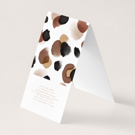 Carte De Visite Écran de bijoux | ABSTRAIT | Leopard (Dos)