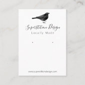 Carte De Visite Écran de bijoux artisanaux pour oiseaux noirs (Devant)