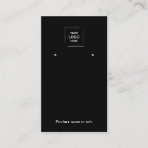 Carte De Visite Écran de bijoux Black Modern Custom Business