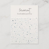 Carte De Visite Écran de bijoux blanc blanc éclaboussé (Devant)