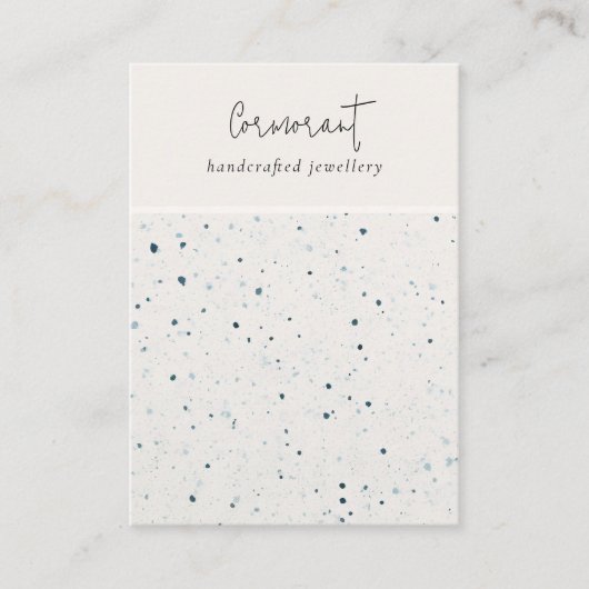 Carte De Visite Écran de bijoux blanc blanc éclaboussé (Devant)