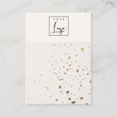 Carte De Visite Écran de bijoux blanc en or tacheté (Devant)