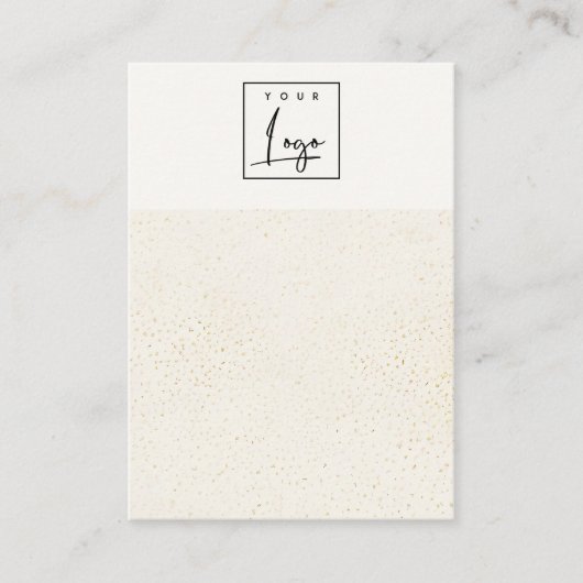 Carte De Visite Écran de bijoux blanc en or tacheté (Devant)