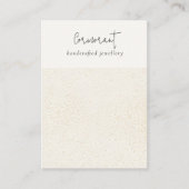 Carte De Visite Écran de bijoux blanc en or tacheté (Devant)