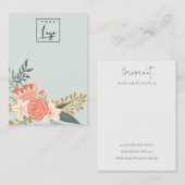 Carte De Visite Écran de bijoux Blank du logo Floral Ambrosia (Devant / Derrière)